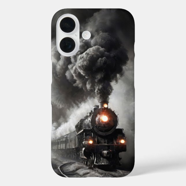 Funda iPhone 16 Tren fantasma en la cubierta de la oscuridad (Reverso )