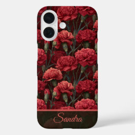 Funda iPhone 16 Trendy Anniversary Keepsake Carnation Floral