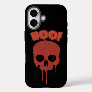 Funda iPhone 16 Trendy Halloween Spooky Boo Skull
