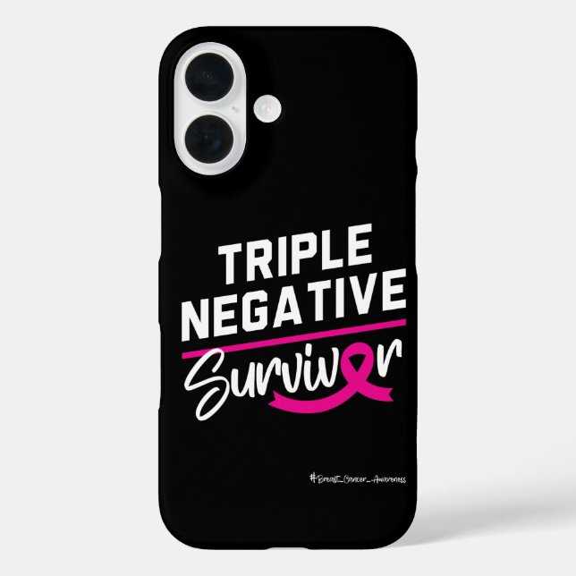 Funda iPhone 16 Triple Negative Survivor Breast Cancer Awareness (Reverso )