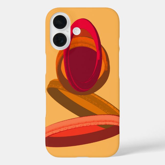 Funda iPhone 16 Triples Anillos Triples con Resumen Cálido ・ Minim (Reverso )