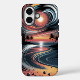 Funda iPhone 16  Trippy Tropical Vibes