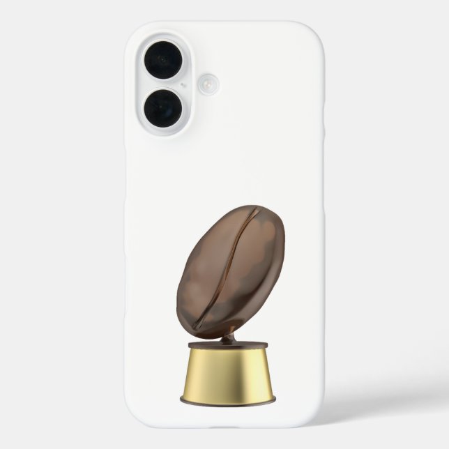 Funda iPhone 16 Trofeo con grano de café (Reverso )
