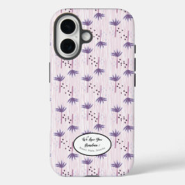 Funda iPhone 16 Tropical personalizado "Te queremos abuela"