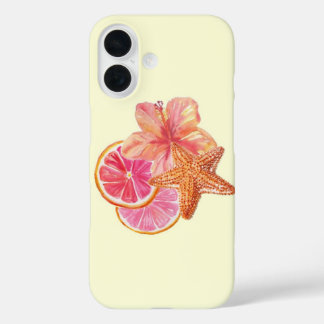 Funda iPhone 16 Tropical Pink Citrus Art