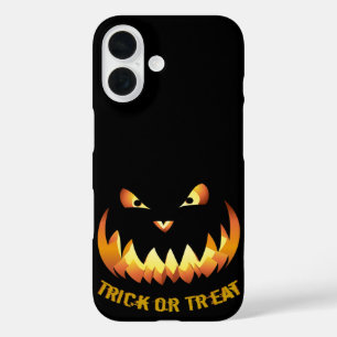 Funda iPhone 16 Truco o trato con cara de calabaza...
