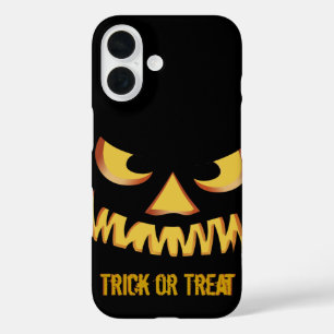 Funda iPhone 16 Truco o trato con cara de calabaza