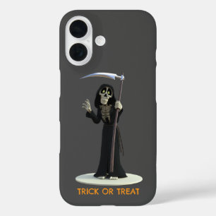 Funda iPhone 16 Truco o trato. Segador Cartoon