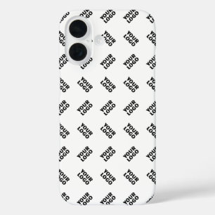 Funda iPhone 16 Tu Logotipo Patrón simple alterno repetitivo