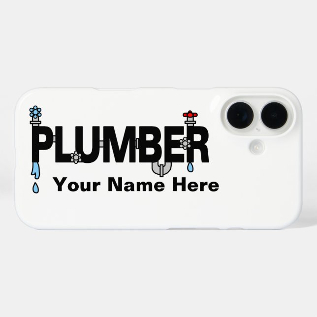 Funda iPhone 16 Tuberías de plomo (Reverso (Horizontal))