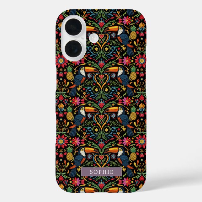 Funda iPhone 16 Tucán Tropical Vibrante  (Reverso )