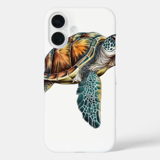Funda iPhone 16 Turtles Underwater Design For Diver