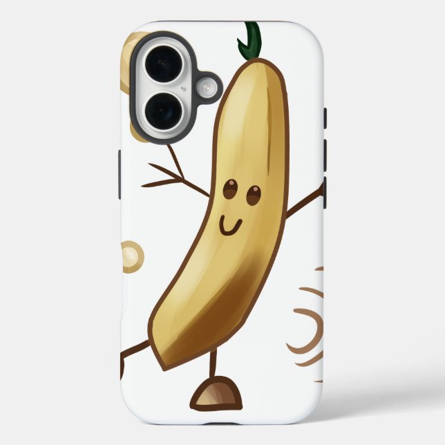 Funda iPhone 16 Un banano alegre (Reverso )