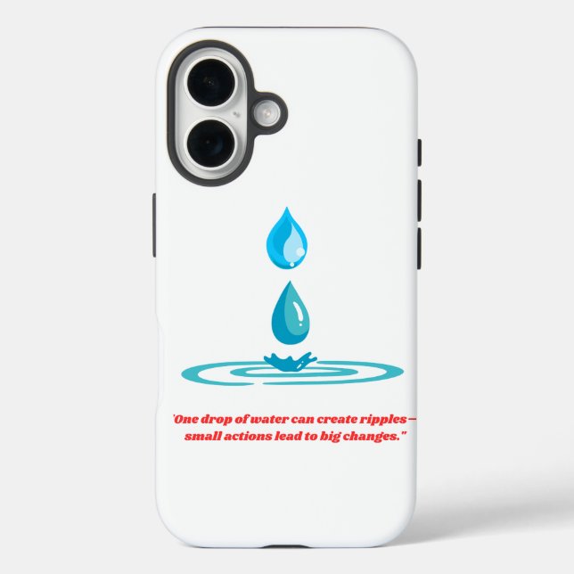 Funda iPhone 16 Un diseño premium de gota de agua (Reverso )