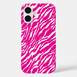 Funda iPhone 16 Un intrincado patrón floral en rosa y blanco, arte