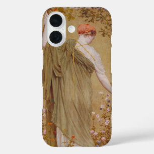 Funda iPhone 16 Un jardín de Albert Joseph Moore, retrato vintage