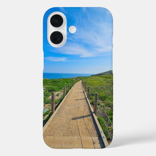 Funda iPhone 16 un largo camino sinuoso en Point Dume (Reverso )