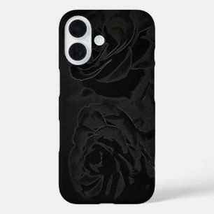Funda iPhone 16 Un par de rosas de negro