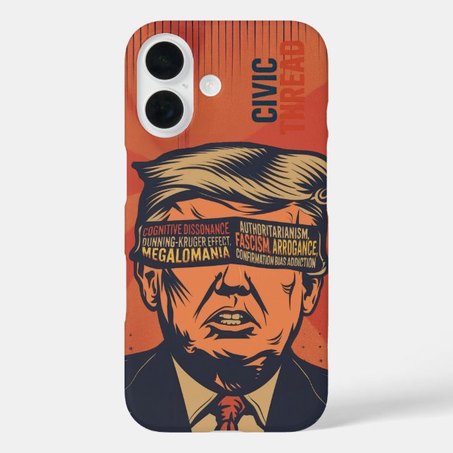 Funda iPhone 16 Un presidente con los ojos vendados por problemas  (Reverso )