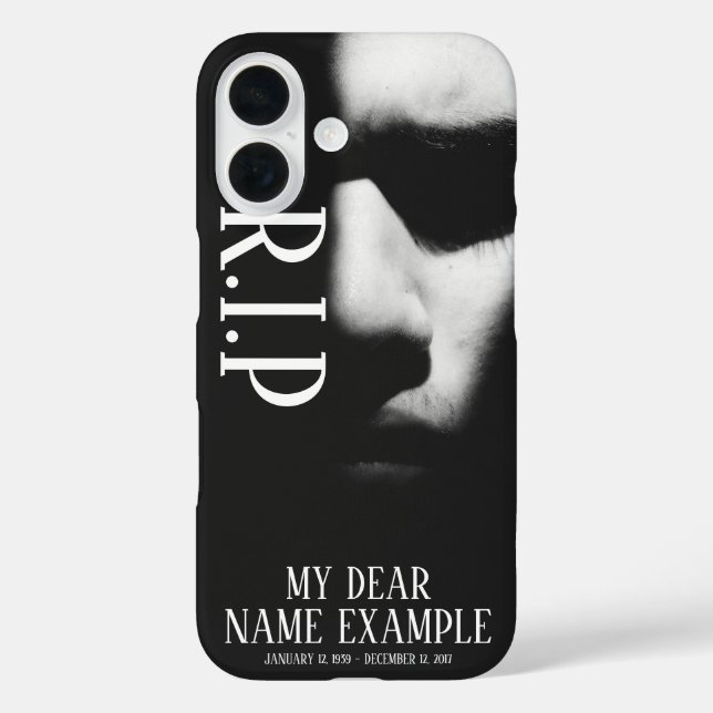 Funda iPhone 16 Una cara dormida a media sombra (Reverso )