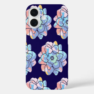 Funda iPhone 16 Una flor hecha de manchas de pintura