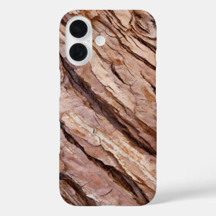 Funda iPhone 16 Único Guay de textura de barra de árbol
