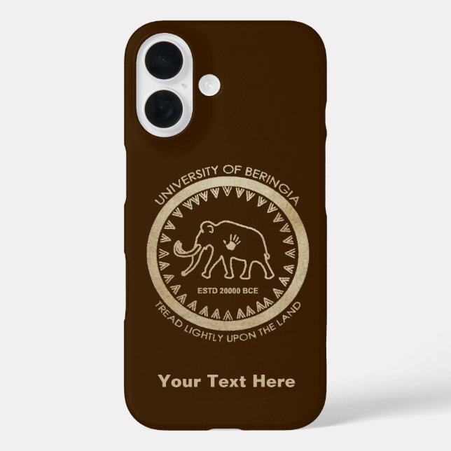 Funda iPhone 16 Universidad de Beringia Mammoth Seal (Reverso )