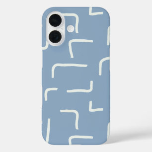 Funda iPhone 16 Urban Geo Cobalt Cool Patrón de licuadora