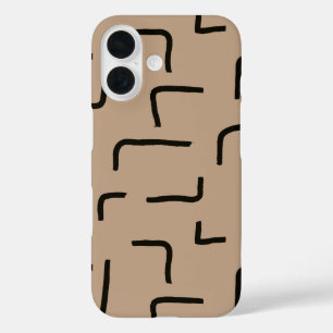 Funda iPhone 16 Urban Geo Ónix Neutral Patrón de Blender