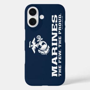 Funda iPhone 16 USMC Los Pocos El Orgulloso Logo Apilado - Blanco