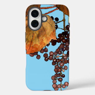 Funda iPhone 16 Uvas de escarcha de Art Nouveau