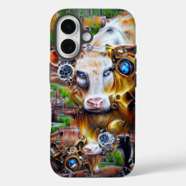 Funda iPhone 16 Vaca cibernética de vapor