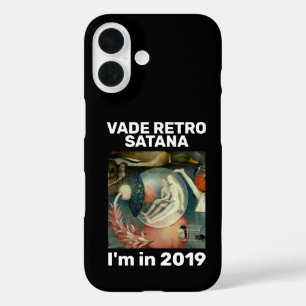 Funda iPhone 16 "Vade retro Satana" negro