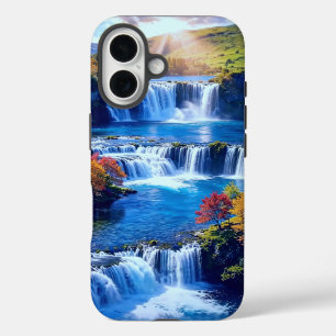 Funda iPhone 16 Valle de Cascada Iluminado por el Sol 001