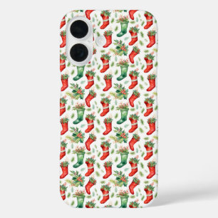 Funda iPhone 16 Valores de Navidades verdes y rojos