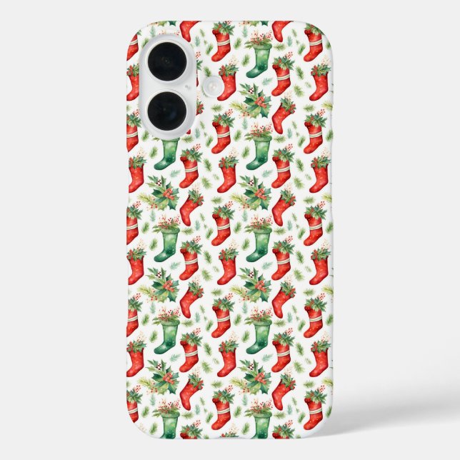 Funda iPhone 16 Valores de Navidades verdes y rojos (Reverso )