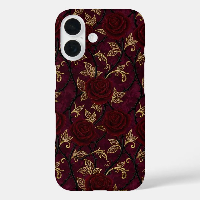 Funda iPhone 16 Vampire Rose Garden Pattern Phone Case (Reverso )