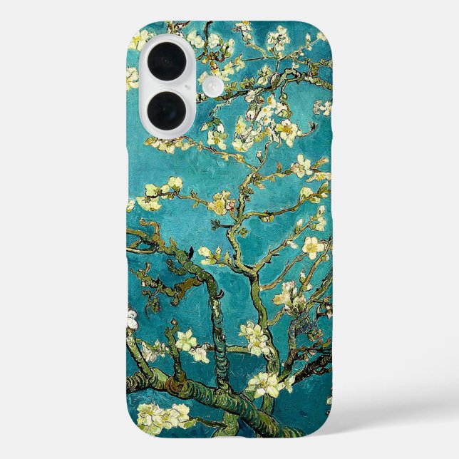 Funda iPhone 16 Van Gogh Almond Florece Impresionismo Clásico (Reverso )