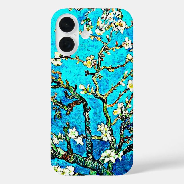 Funda iPhone 16 Van Gogh - Flores de almendra (Reverso )