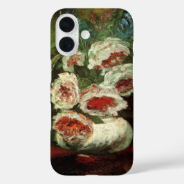 Funda iPhone 16 Vase con peonies de Vincent van Gogh