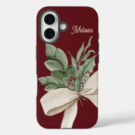 Funda iPhone 16 Vegetación acuática y cerezas personalizadas
