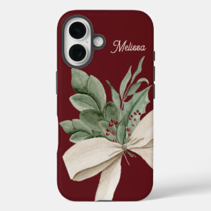 Funda iPhone 16 Vegetación acuática y cerezas personalizadas