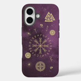 Funda iPhone 16 Vegvisir y Norse Runes | Esotérico
