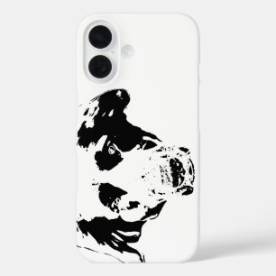 Funda iPhone 16 Velvet negro, ojos brillantes