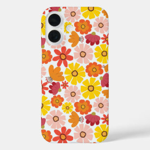 Funda iPhone 16 Verano retro blanco de los años 60