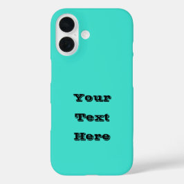 Funda iPhone 16 Verdadero color azul turquesa verde azul color sól