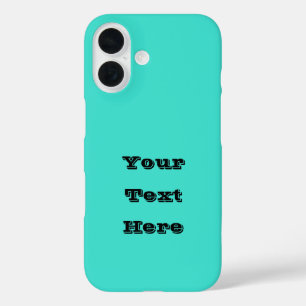 Funda iPhone 16 Verdadero color azul turquesa verde azul color sól