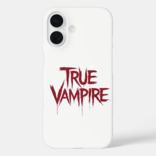 Funda iPhone 16 Verdadero Vampiro Gothic Dripping Blood Texto Dise