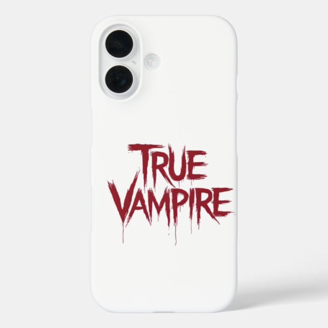 Funda iPhone 16 Verdadero Vampiro Gothic Dripping Blood Texto Dise (Reverso )