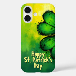 Funda iPhone 16 Verde, Felicidad & Alegría - ¡Feliz Día de San Pat